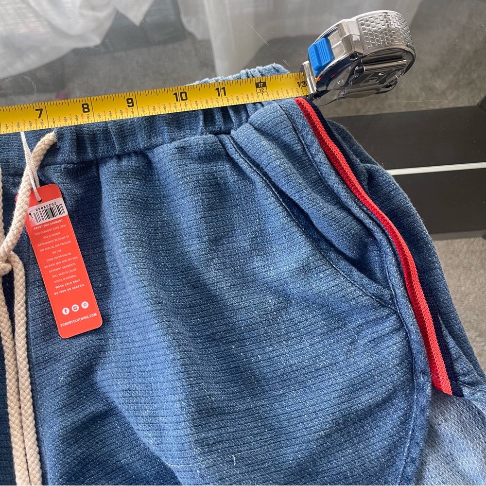 NWT Sundry Terry Cotton Striped Shorts Blue White Size 1 Beach Resort Vacation - Picture 6 of 9